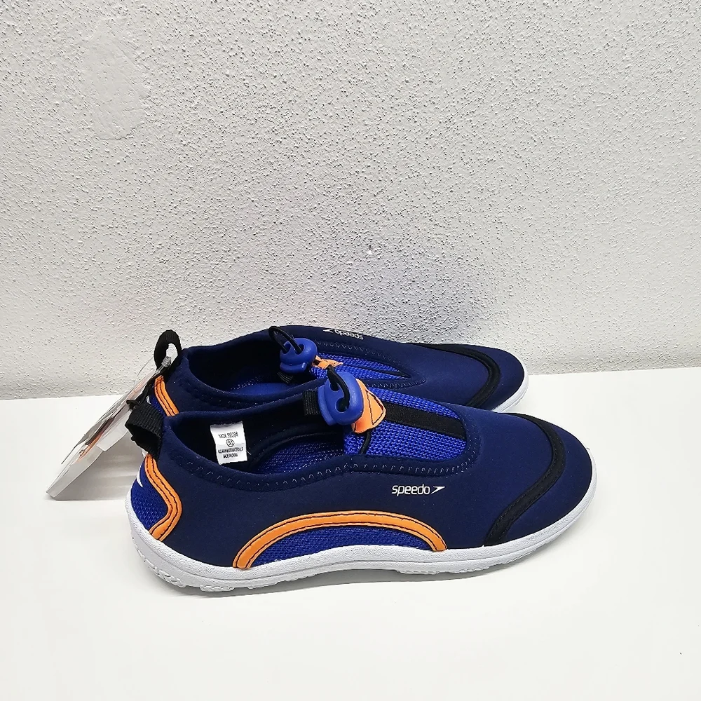 Speedo Junior Surfwalker Shoes - Black/Orange/Blue M